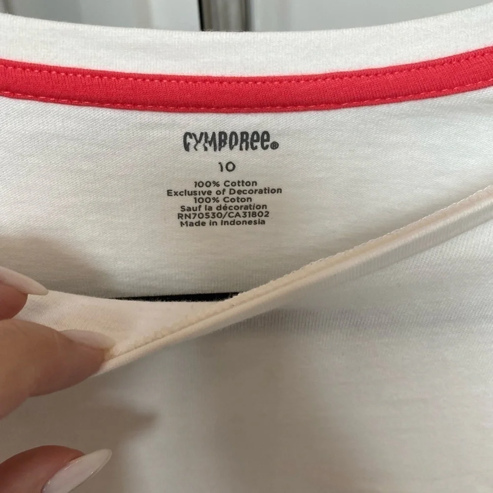 Gymboree Tres Chic white long sleeve shirt size 10 girly